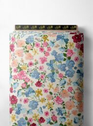 Bloom flower style with pink,blue colors