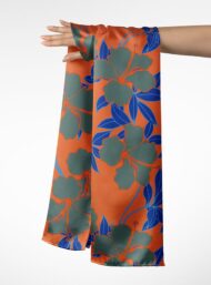 Leaf flower style with grey,blue colors - Image 3