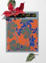 Leaf flower style with grey,blue colors - Image 6