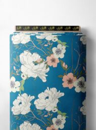 Petal flower style with blue,white colors