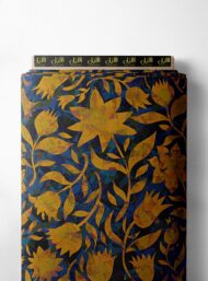 Leaf flower style with yellow, blue colors