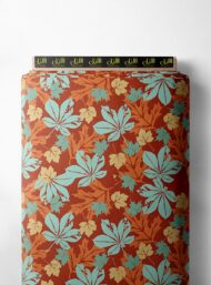 Leaf flower style with orange,blue colors