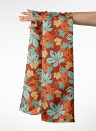 Leaf flower style with orange,blue colors - Image 3