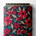 Leaf flower style with red,green colors
