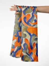 Coral ocean and sky style with blue,orange colors - Image 3