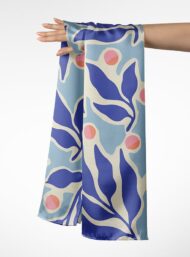 Leaf flower style with blue, pink colors - Image 3