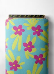 Bloom flower style with pink,yellow colors