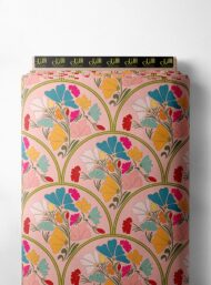 Petal flower style with pink,green colors