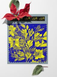 Leaf flower style with yellow, blue colors - Image 6