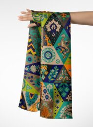 Flower mixed style with green,blue colors - Image 3