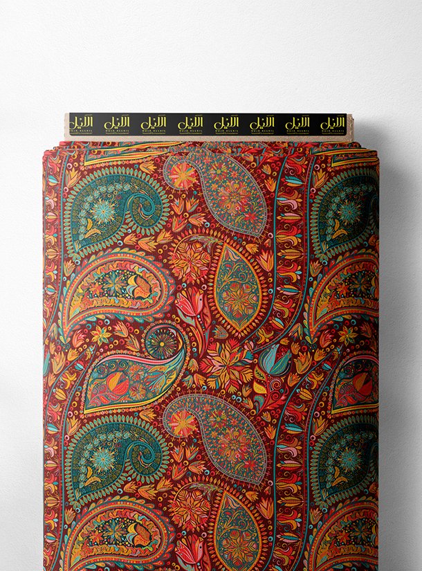 LAI02-1050_1-1.jpg Paisley others style with red,blue colors - Image 1