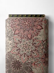 Bloom flower style with brown,red colors