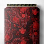 Petal flower style with red, black colors