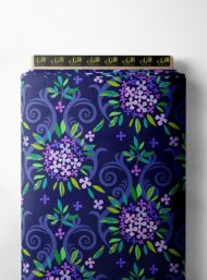 Bloom flower style with purple,green colors