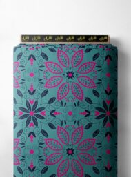 Petal flower style with pink,green colors