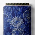 Petal flower style with blue, white colors