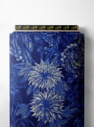 Petal flower style with blue, white colors