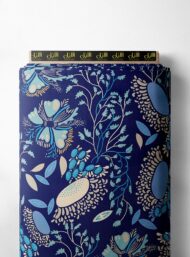 Leaf flower style with blue,white colors