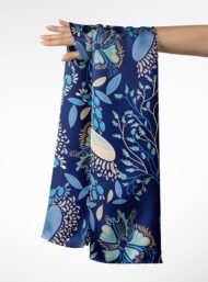 Leaf flower style with blue,white colors - Image 3