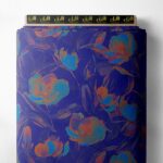 Bloom flower style with blue,orange colors