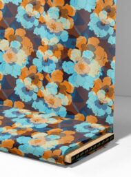 Bloom flower style with blue,orange colors - Image 4