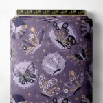 Butterfly nature style with purple,black colors