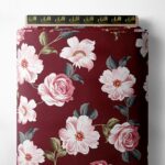 Bloom flower style with pink,green colors