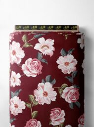 Bloom flower style with pink,green colors