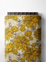 Bloom flower style with yellow,green colors