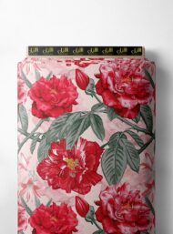 Petal flower style with red,green colors