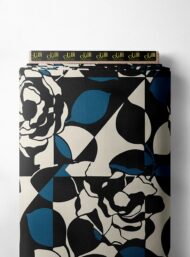 Rose flower style with black,blue colors