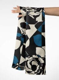 Rose flower style with black,blue colors - Image 3