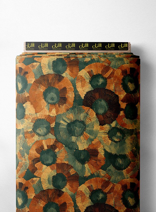 LAI02-1107_1-1.jpg Petal flower style with brown,green colors - Image 1