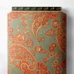 Petal flower style with orange,green colors