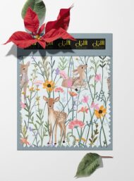 Deer nature style with pink,green colors - Image 6