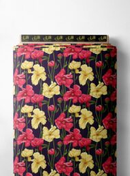 Bloom flower style with red,yellow colors