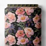 Petal flower style with pink,green colors