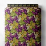 Leaf flower style with green,yellow colors