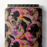 Leaf flower style with black,pink colors