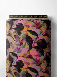 Leaf flower style with black,pink colors