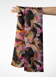 Leaf flower style with black,pink colors - Image 3