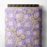 Bloom flower style with purple, yellow colors