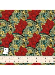 Petal flower style with red,green colors - Image 5