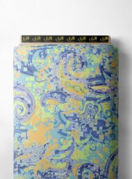 Petal flower style with blue,yellow colors