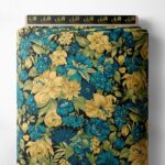 Rose flower style with yellow,blue colors