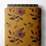 Leaf flower style with brown,yellow colors