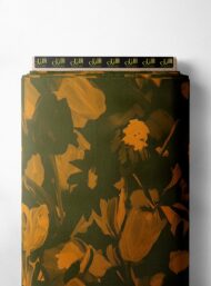 Petal flower style with orange, green colors