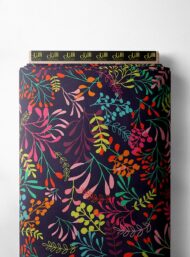 Leaf flower style with green,pink colors