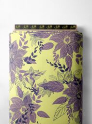 Leaf flower style with purple,yellow colors