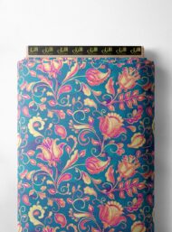 Bloom flower style with pink,green colors